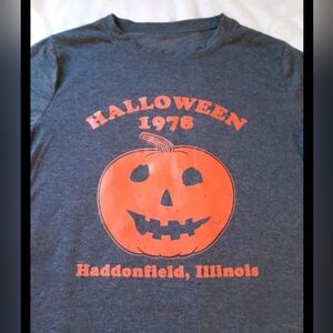 Halloween 1978 Graphic Tee Horror Movie Classic Fan Grey Sz L Boutique-Unisex